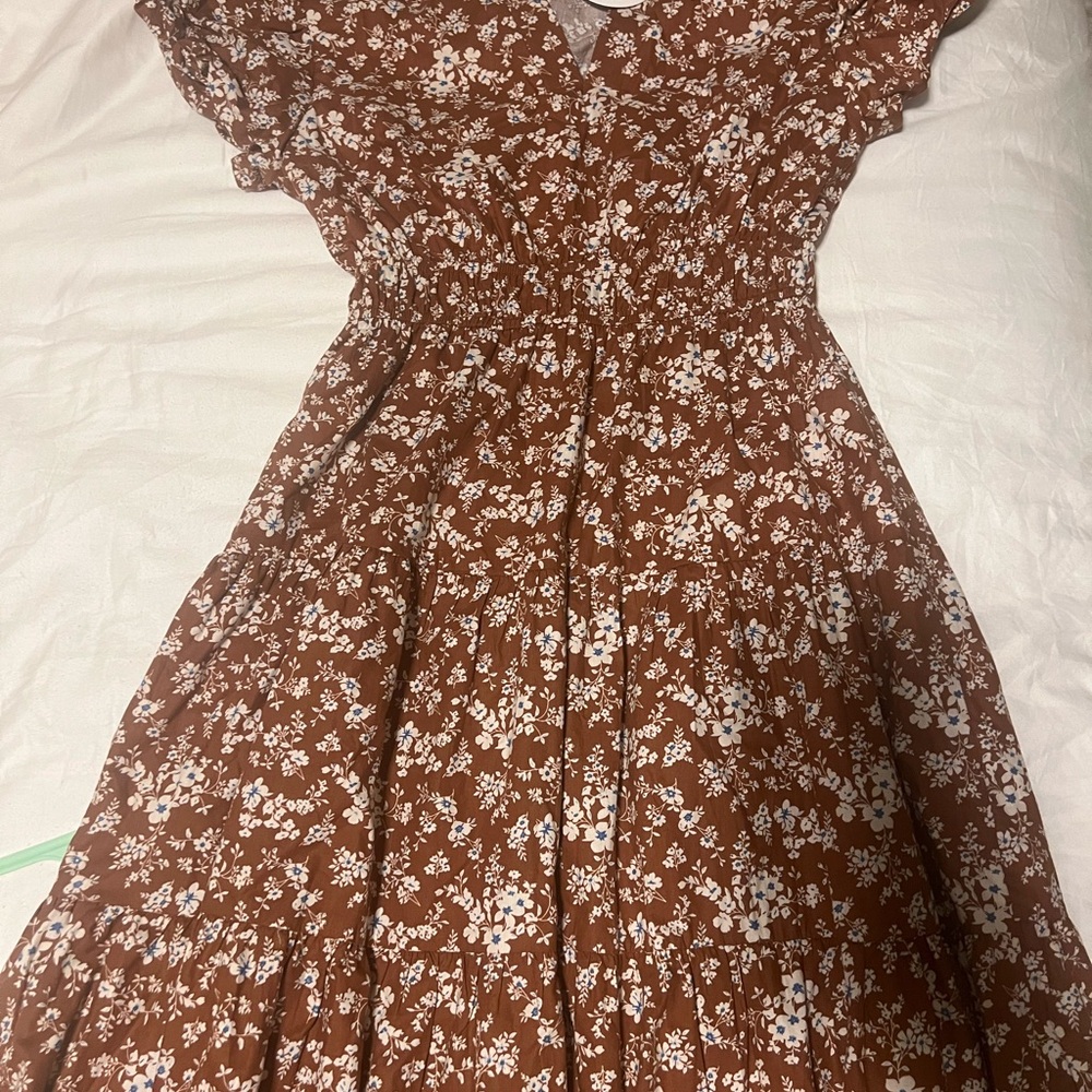 Puff Sleeve Maxi in Chesnut - VerClare Boutique